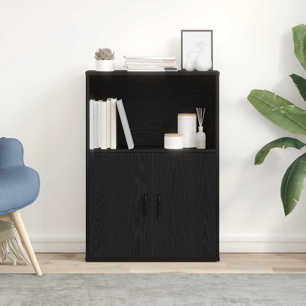 vidaXL Bibliotecă Stejar negru 60x24x85 cm Lemn prelucrat vidaXL Bibliotecă Stejar negru 60x24x85 cm Lemn prelucrat