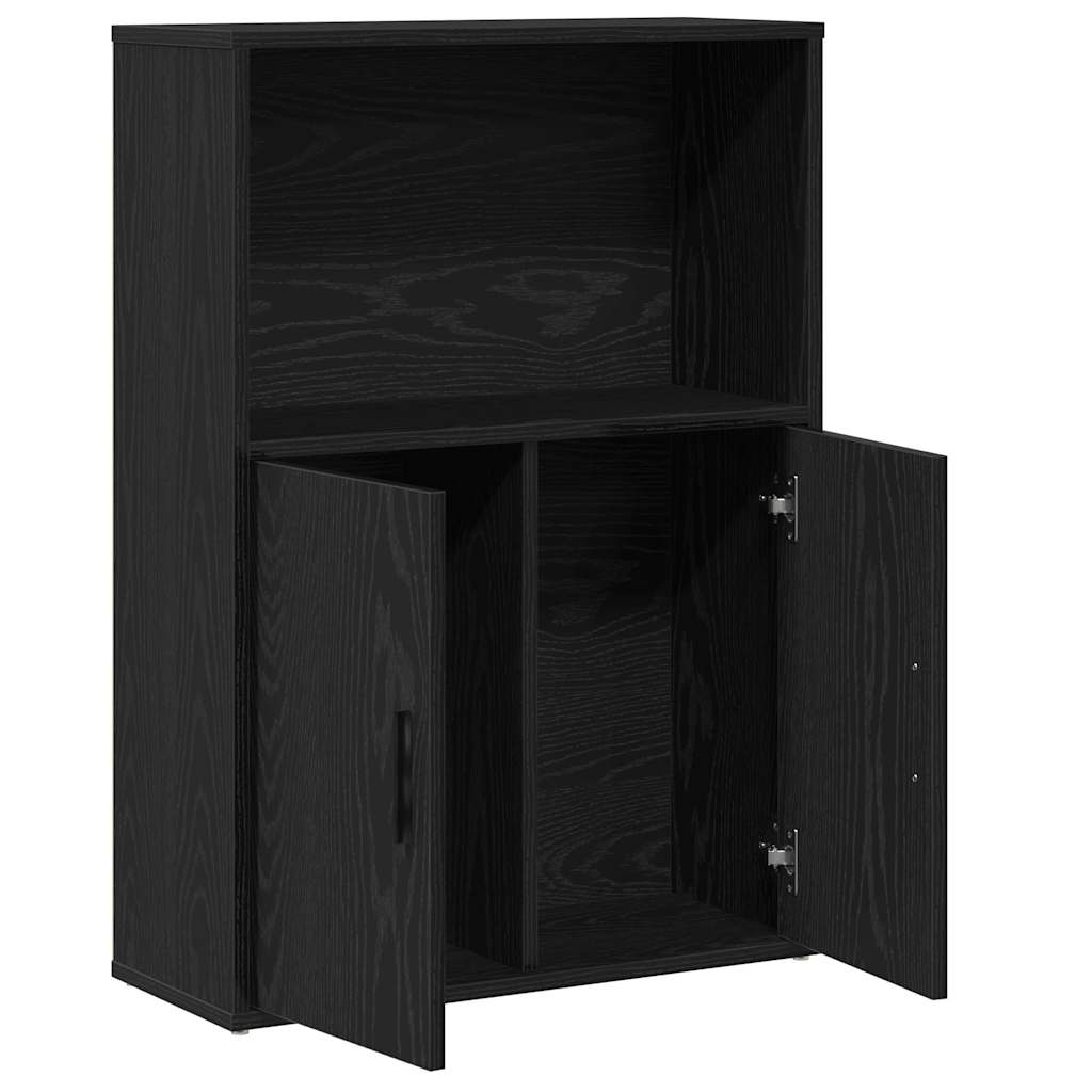 vidaXL Bibliotecă Stejar negru 60x24x85 cm Lemn prelucrat vidaXL Bibliotecă Stejar negru 60x24x85 cm Lemn prelucrat