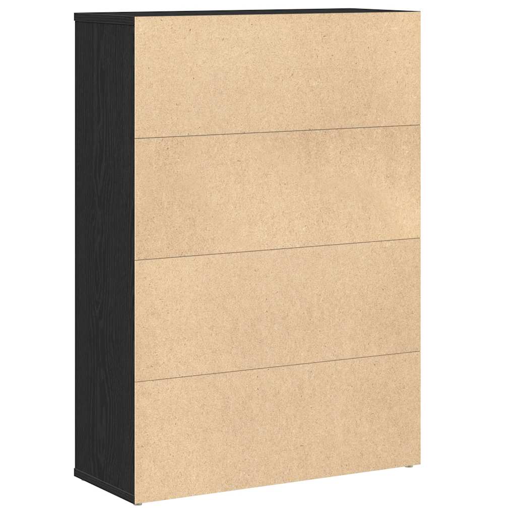 vidaXL Bibliotecă Stejar negru 60x24x85 cm Lemn prelucrat vidaXL Bibliotecă Stejar negru 60x24x85 cm Lemn prelucrat