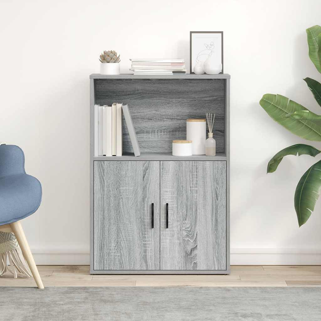 vidaXL Bibliotecă, gri sonoma, 60x24x85 cm, lemn prelucrat vidaXL Bibliotecă, gri sonoma, 60x24x85 cm, lemn prelucrat