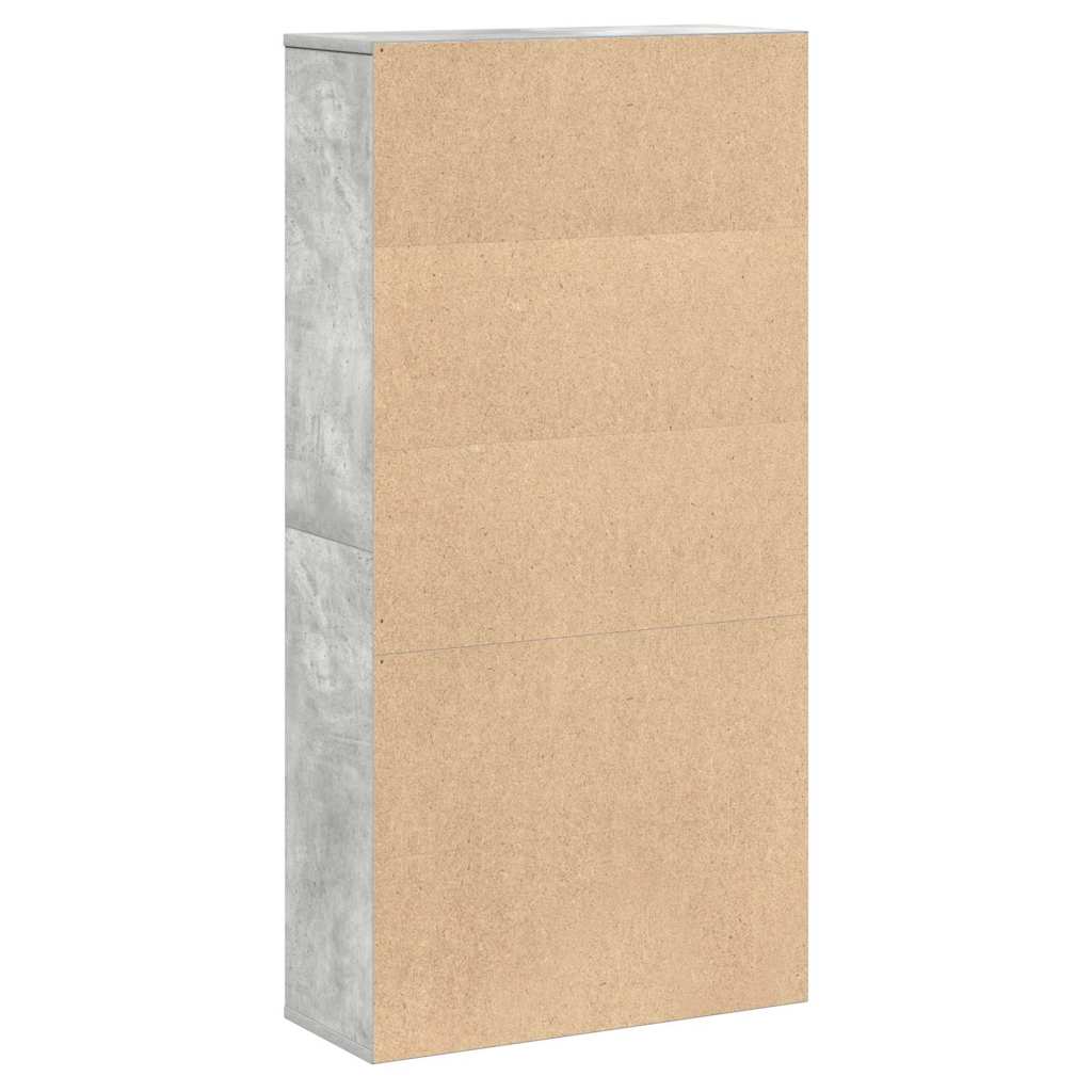 vidaXL Bibliotecă, gri beton, 60x24x120 cm, lemn prelucrat vidaXL Bibliotecă, gri beton, 60x24x120 cm, lemn prelucrat