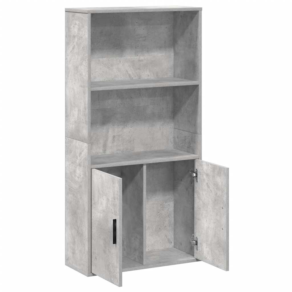 vidaXL Bibliotecă, gri beton, 60x24x120 cm, lemn prelucrat vidaXL Bibliotecă, gri beton, 60x24x120 cm, lemn prelucrat