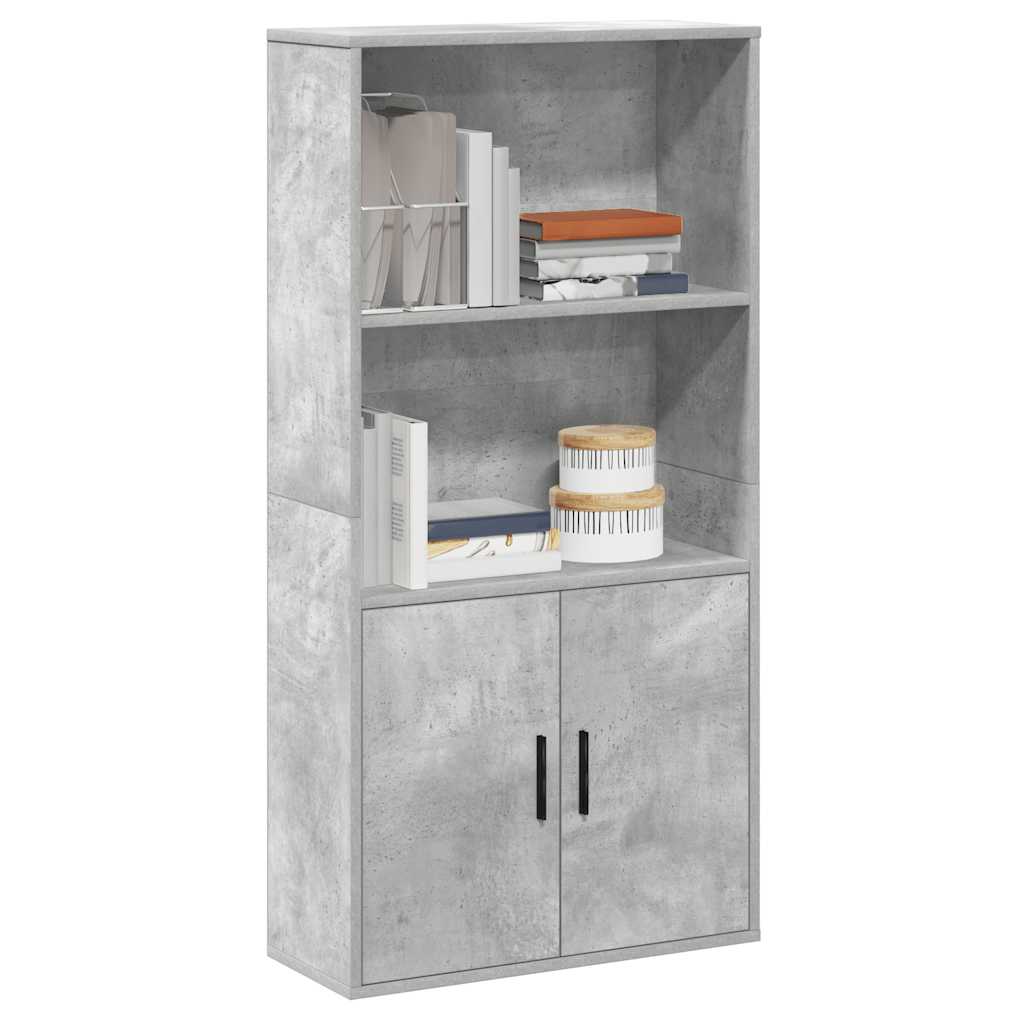 vidaXL Bibliotecă, gri beton, 60x24x120 cm, lemn prelucrat vidaXL Bibliotecă, gri beton, 60x24x120 cm, lemn prelucrat
