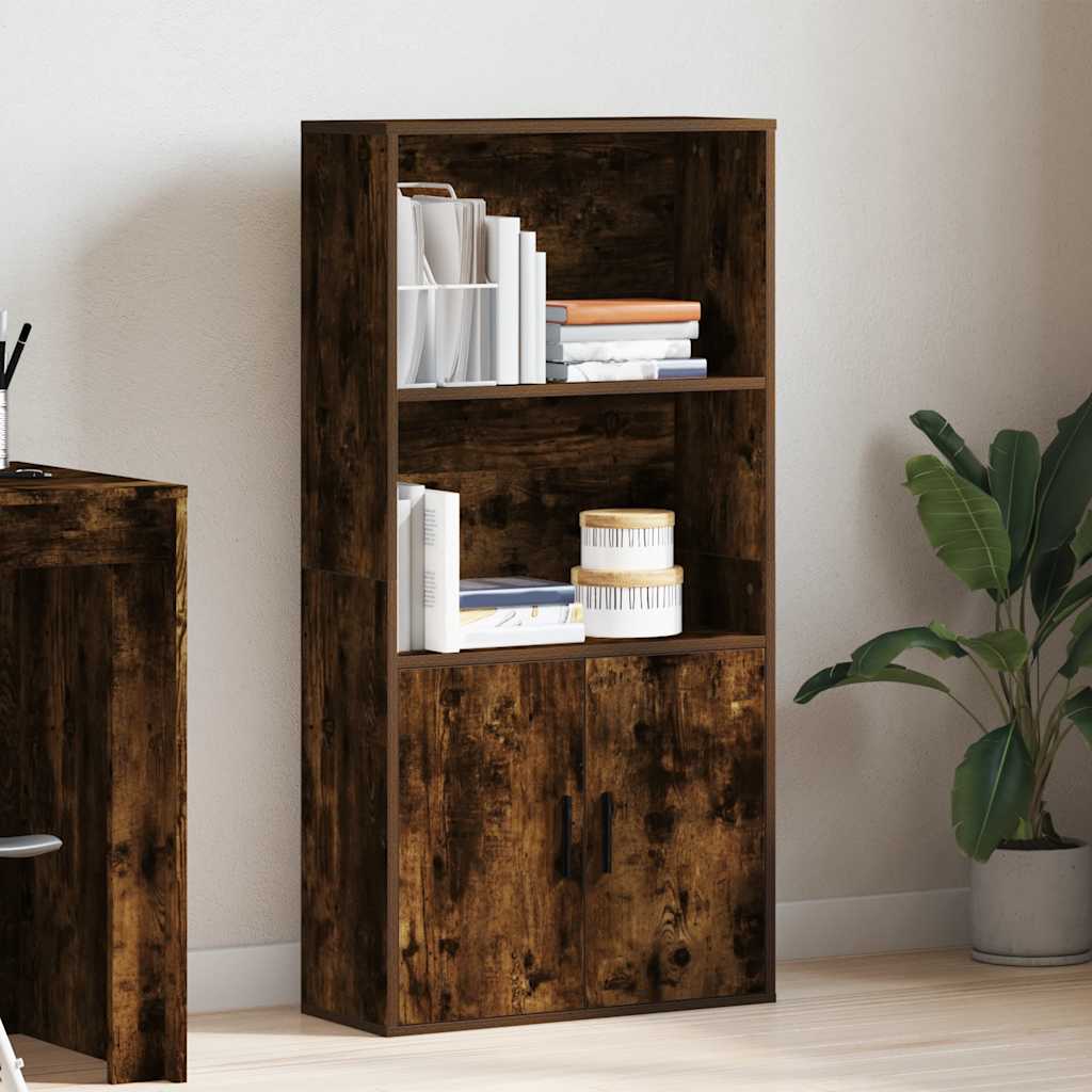 vidaXL Bibliotecă, stejar fumuriu, 60x24x120 cm, lemn prelucrat vidaXL Bibliotecă, stejar fumuriu, 60x24x120 cm, lemn prelucrat