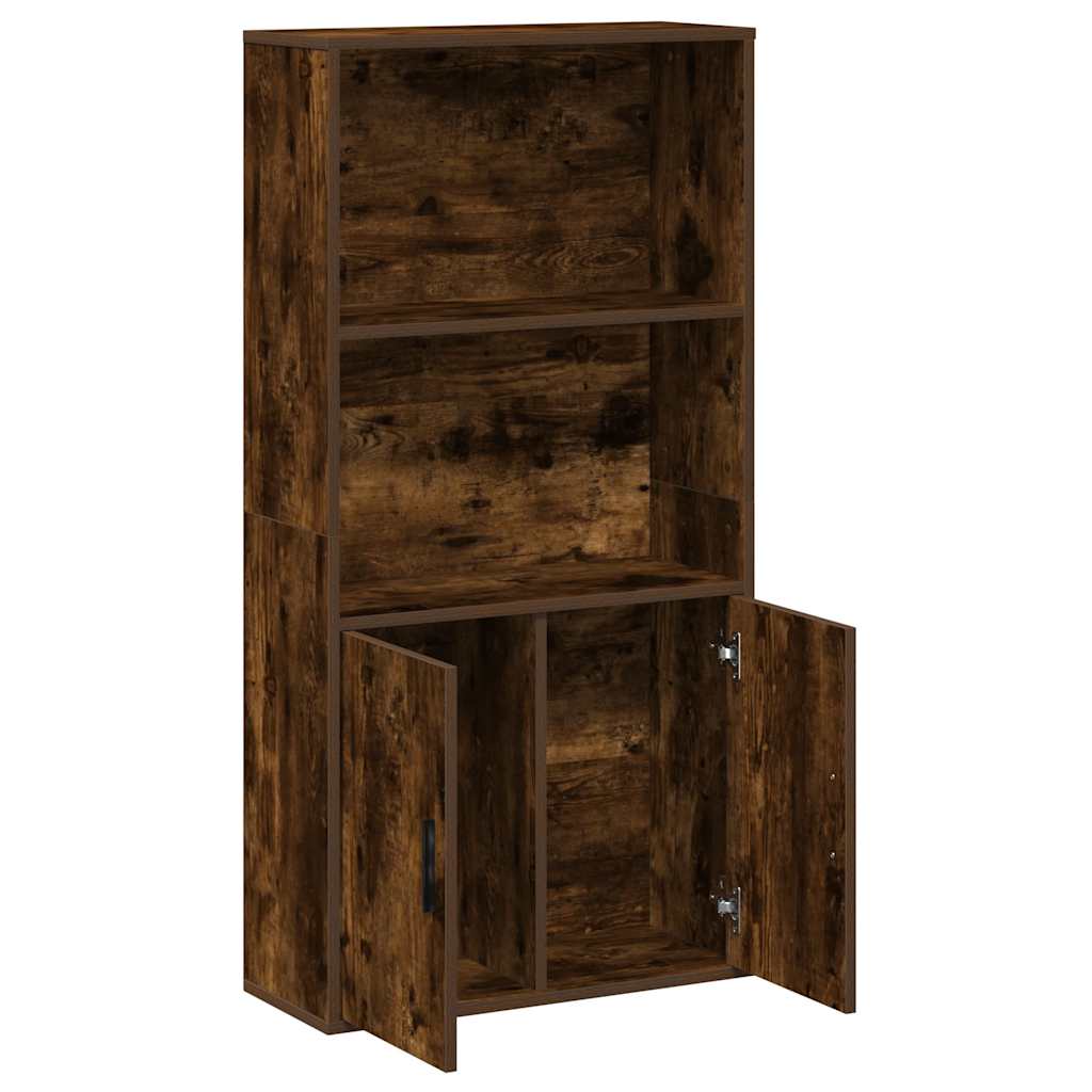 vidaXL Bibliotecă, stejar fumuriu, 60x24x120 cm, lemn prelucrat vidaXL Bibliotecă, stejar fumuriu, 60x24x120 cm, lemn prelucrat
