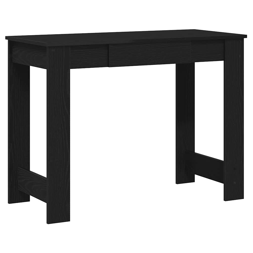 vidaXL Birou, negru,100x45x75 cm, lemn prelucrat