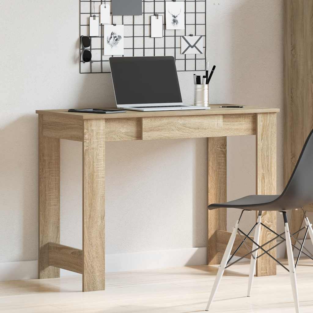 vidaXL Birou, stejar sonoma,100x45x75 cm, lemn prelucrat