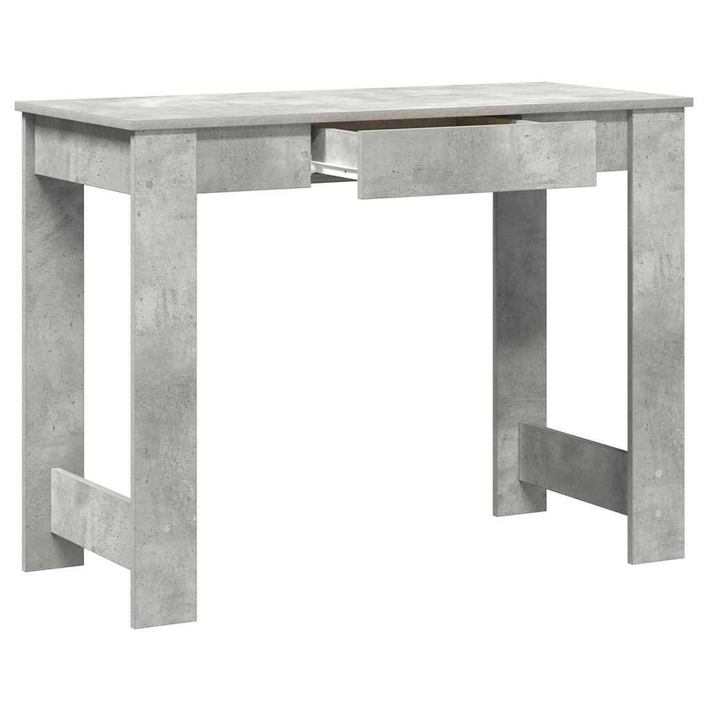 vidaXL Birou, gri beton,100x45x75 cm, lemn compozit