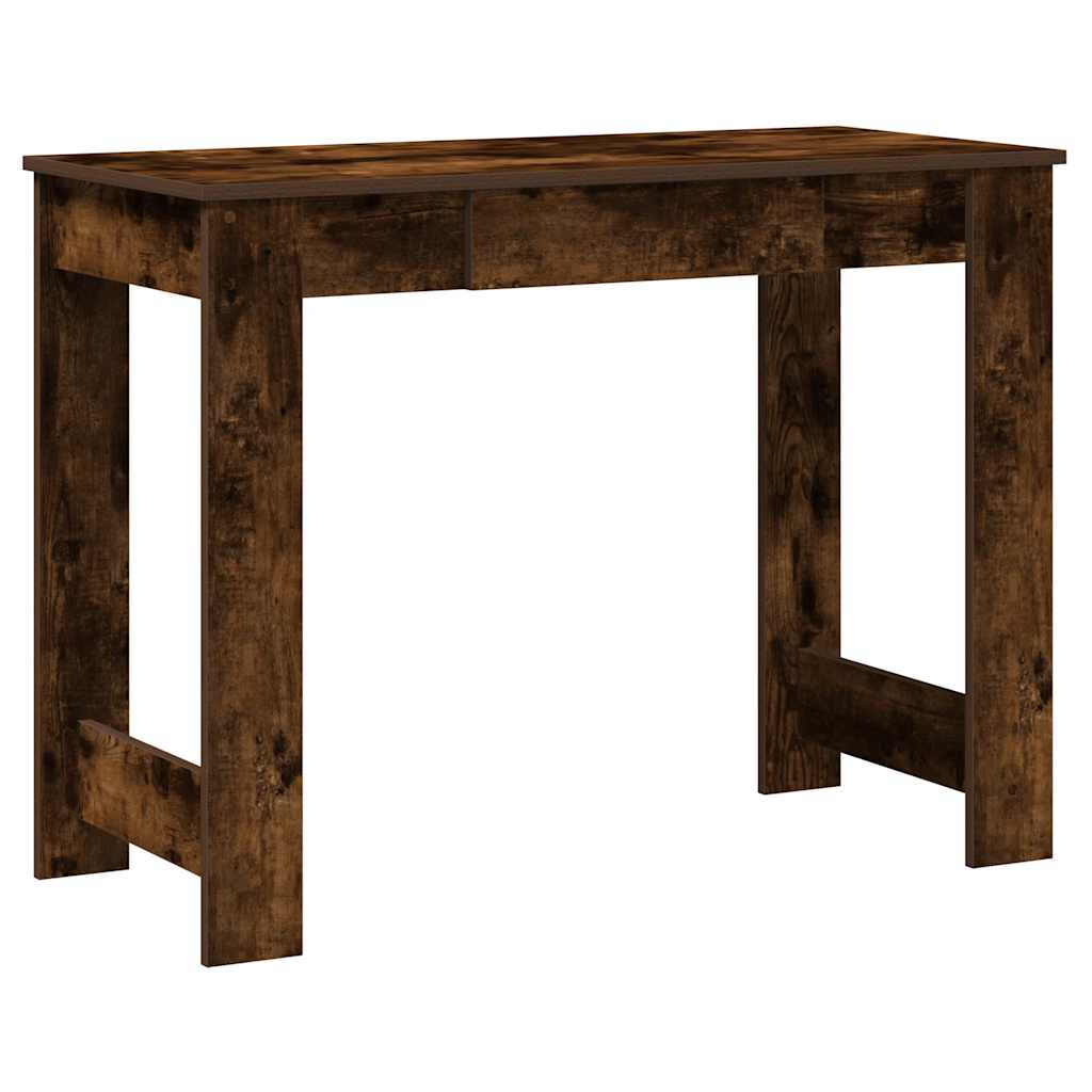 vidaXL Birou, stejar fumuriu,100x45x75 cm, lemn prelucrat