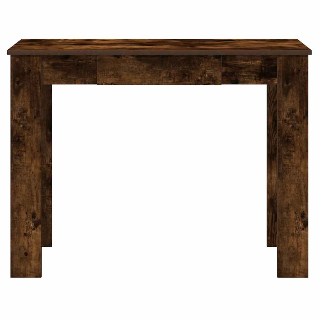 vidaXL Birou, stejar fumuriu,100x45x75 cm, lemn prelucrat