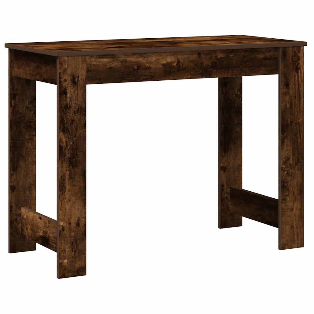 vidaXL Birou, stejar fumuriu,100x45x75 cm, lemn prelucrat