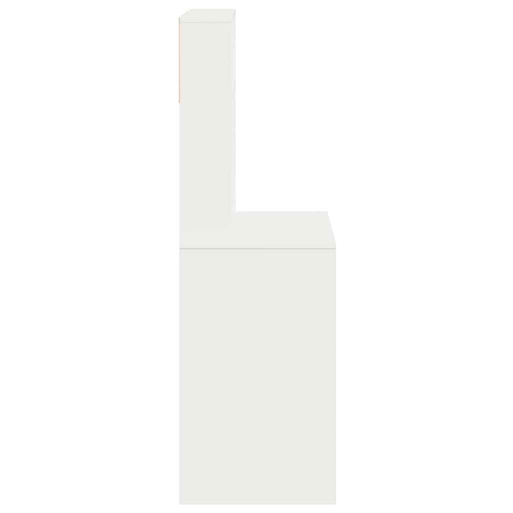 vidaXL Birou cu rafturi, alb, 100x45x140 cm, lemn compozit vidaXL Birou cu rafturi, alb, 100x45x140 cm, lemn compozit