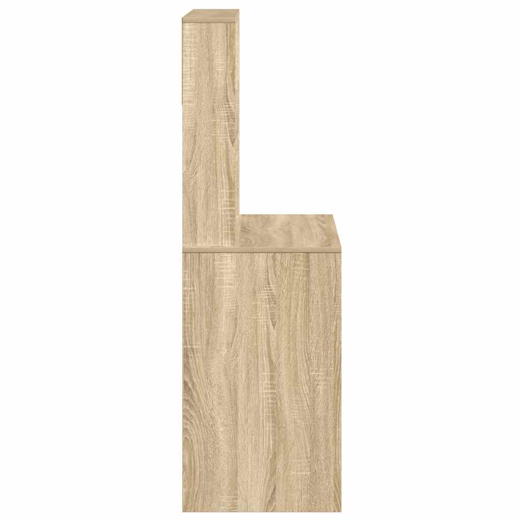 vidaXL Birou cu rafturi, stejar sonoma, 100x45x140 cm, lemn compozit vidaXL Birou cu rafturi, stejar sonoma, 100x45x140 cm, lemn compozit