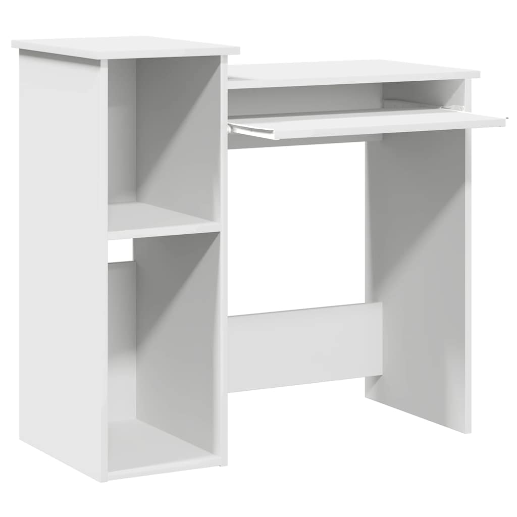 vidaXL Birou cu rafturi, alb, 84x40x78 cm, PAL vidaXL Birou cu rafturi, alb, 84x40x78 cm, PAL