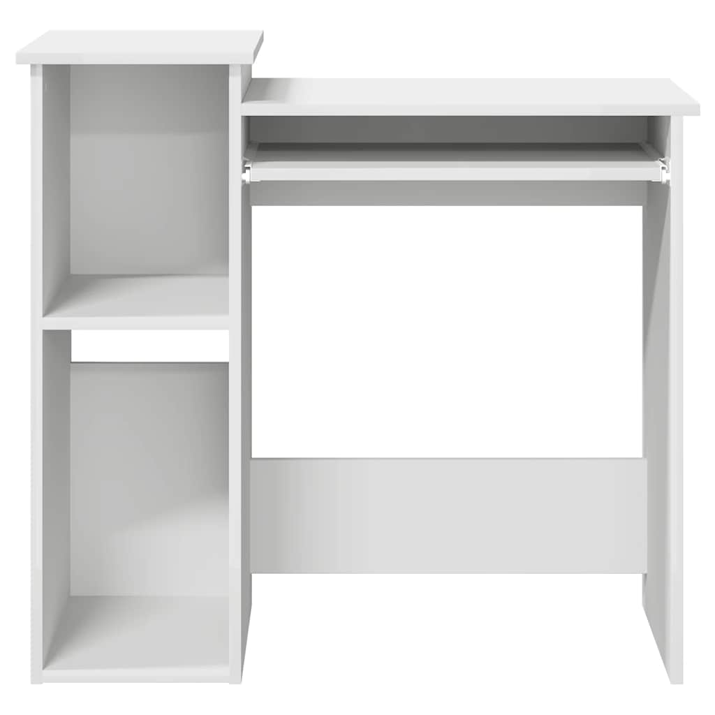vidaXL Birou cu rafturi, alb, 84x40x78 cm, PAL vidaXL Birou cu rafturi, alb, 84x40x78 cm, PAL