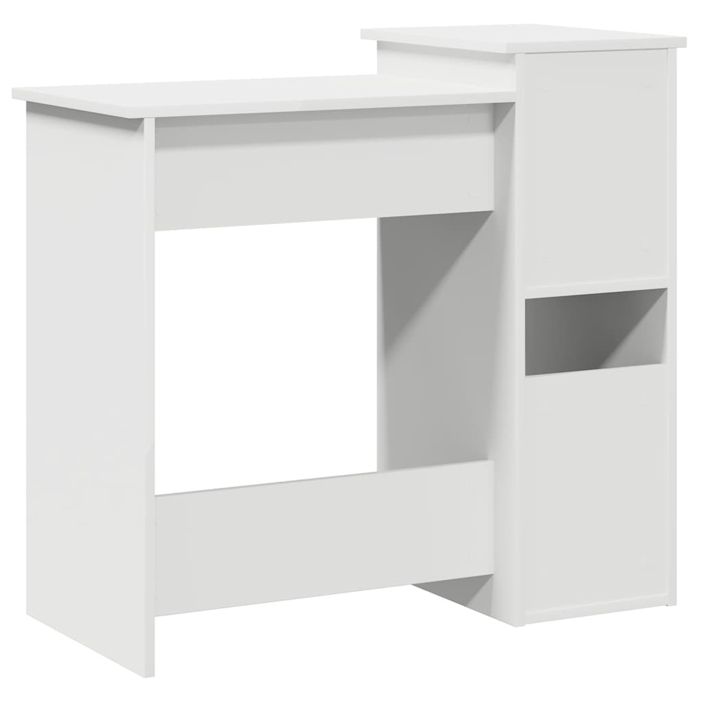 vidaXL Birou cu rafturi, alb, 84x40x78 cm, PAL vidaXL Birou cu rafturi, alb, 84x40x78 cm, PAL