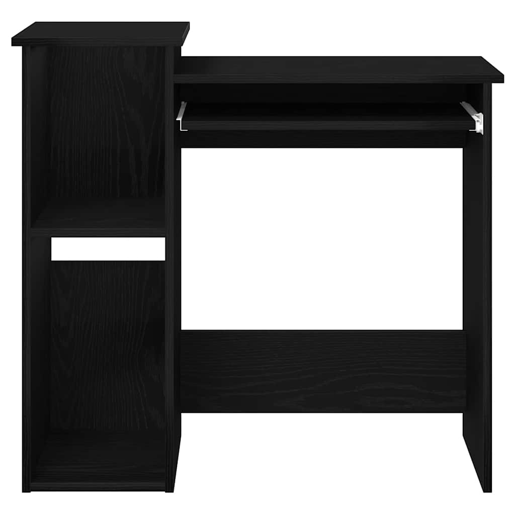 vidaXL Birou cu rafturi, negru, 84x40x78 cm, PAL vidaXL Birou cu rafturi, negru, 84x40x78 cm, PAL