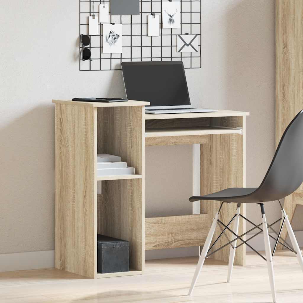 vidaXL Birou cu rafturi, stejar sonoma, 84x40x78 cm, PAL vidaXL Birou cu rafturi, stejar sonoma, 84x40x78 cm, PAL