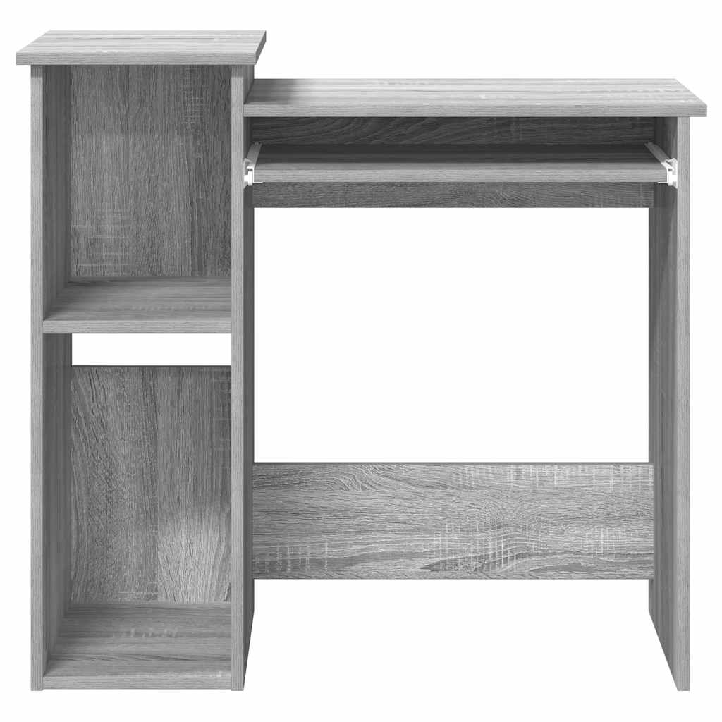 vidaXL Birou cu rafturi, gri sonoma, 84x40x78 cm, lemn compozit vidaXL Birou cu rafturi, gri sonoma, 84x40x78 cm, lemn compozit