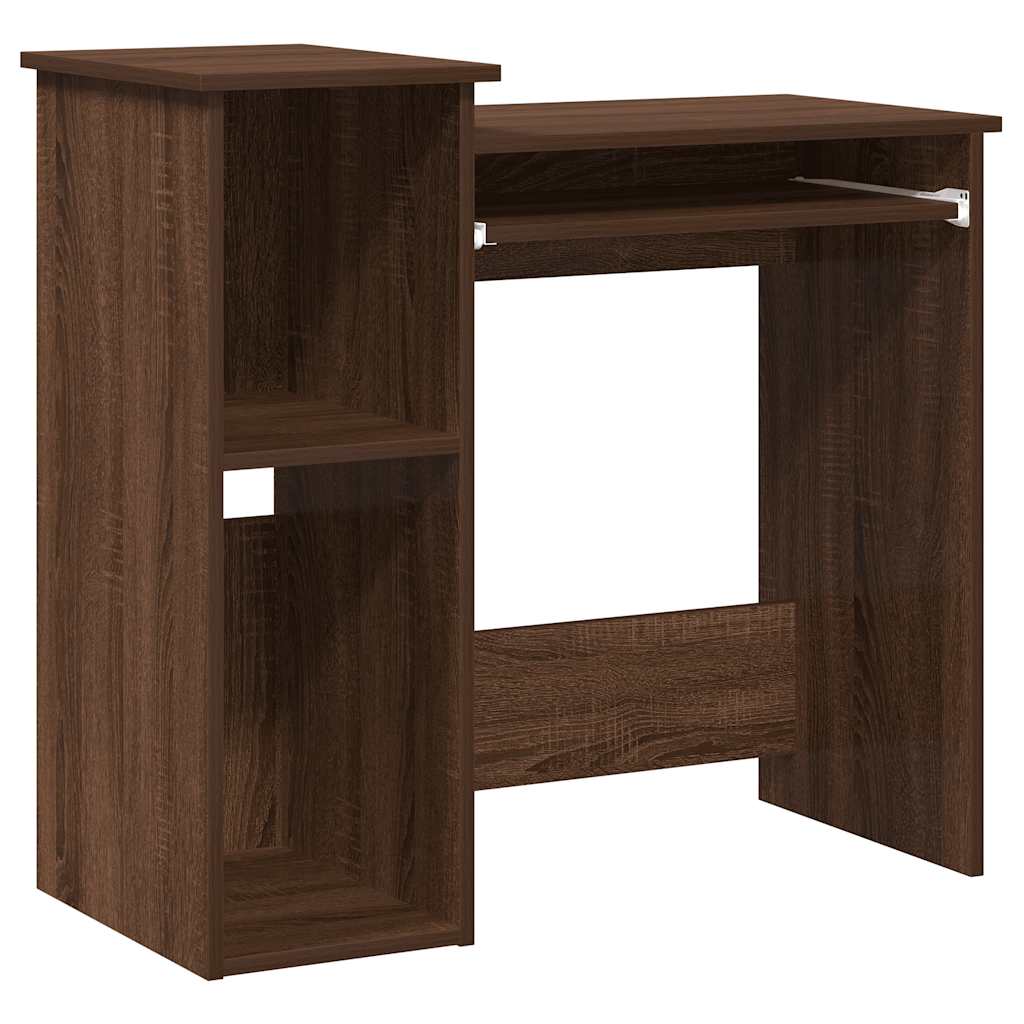 vidaXL Birou cu rafturi, stejar maro, 84x40x78 cm, lemn compozit vidaXL Birou cu rafturi, stejar maro, 84x40x78 cm, lemn compozit