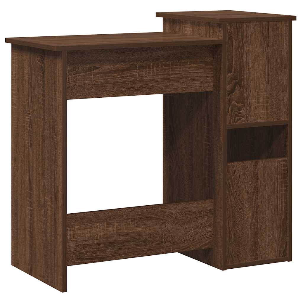 vidaXL Birou cu rafturi, stejar maro, 84x40x78 cm, lemn compozit vidaXL Birou cu rafturi, stejar maro, 84x40x78 cm, lemn compozit