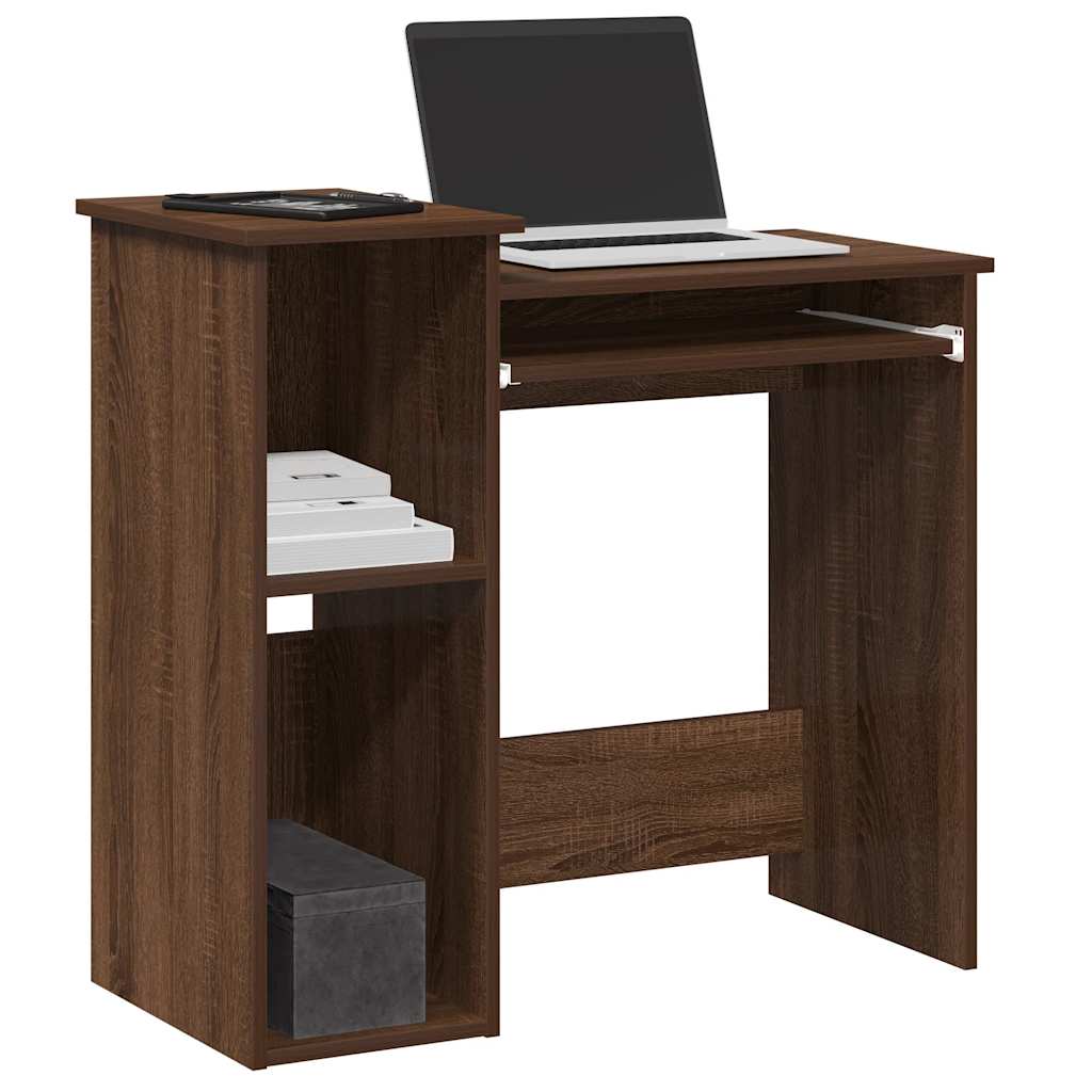 vidaXL Birou cu rafturi, stejar maro, 84x40x78 cm, lemn compozit vidaXL Birou cu rafturi, stejar maro, 84x40x78 cm, lemn compozit