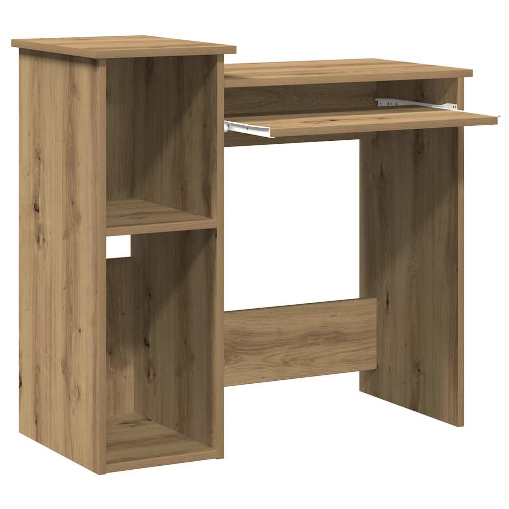 vidaXL Birou cu rafturi stejar artizanal 84x40x78 cm, lemn prelucrat vidaXL Birou cu rafturi stejar artizanal 84x40x78 cm, lemn prelucrat