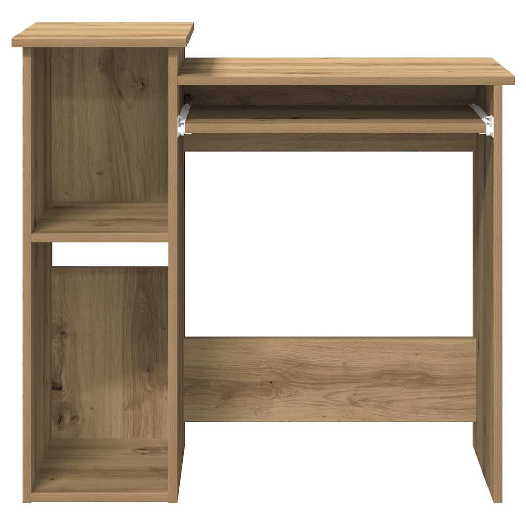 vidaXL Birou cu rafturi stejar artizanal 84x40x78 cm, lemn prelucrat vidaXL Birou cu rafturi stejar artizanal 84x40x78 cm, lemn prelucrat