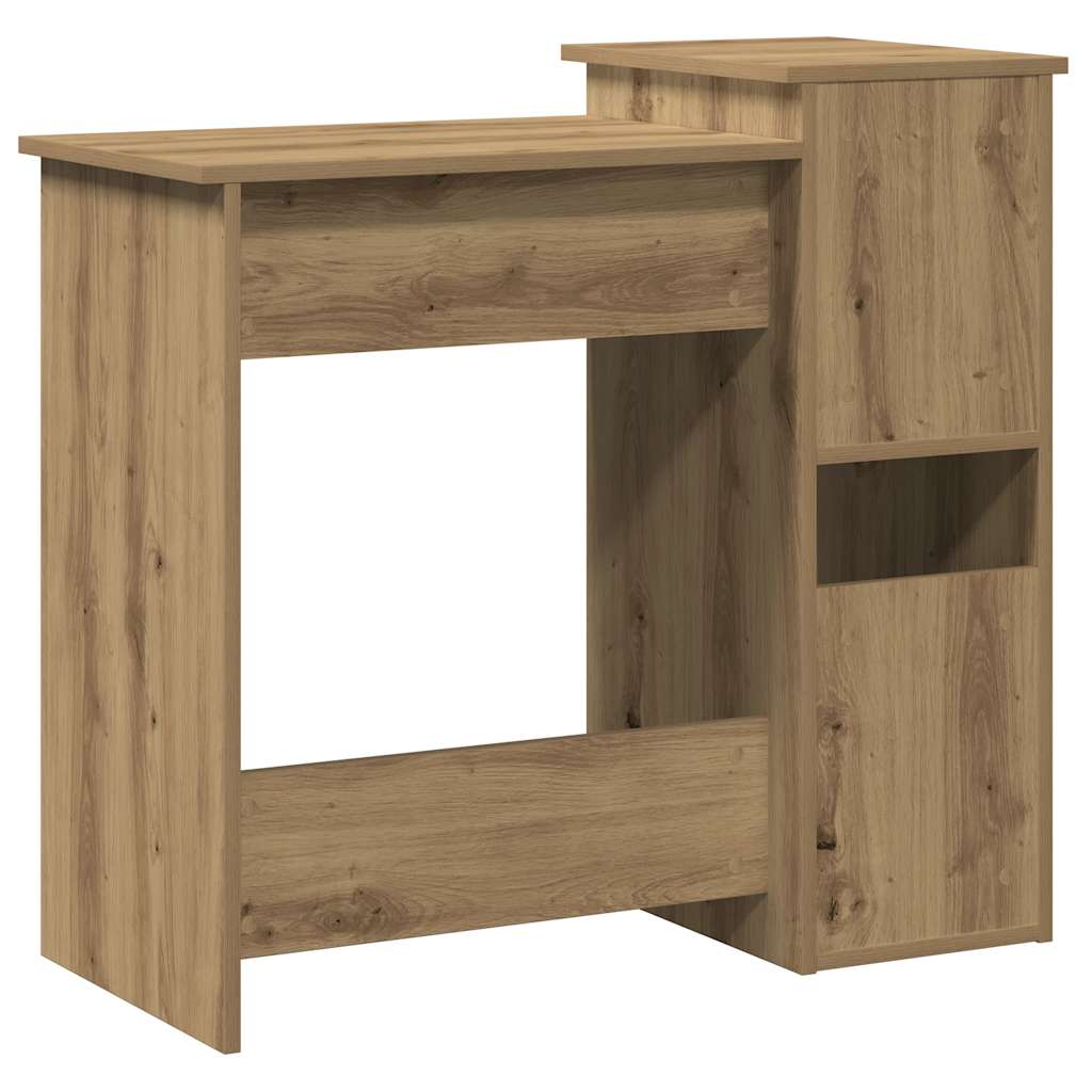 vidaXL Birou cu rafturi stejar artizanal 84x40x78 cm, lemn prelucrat vidaXL Birou cu rafturi stejar artizanal 84x40x78 cm, lemn prelucrat
