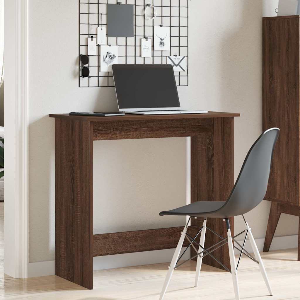 vidaXL Birou Stejar maro 80x40x75 cm Lemn prelucrat