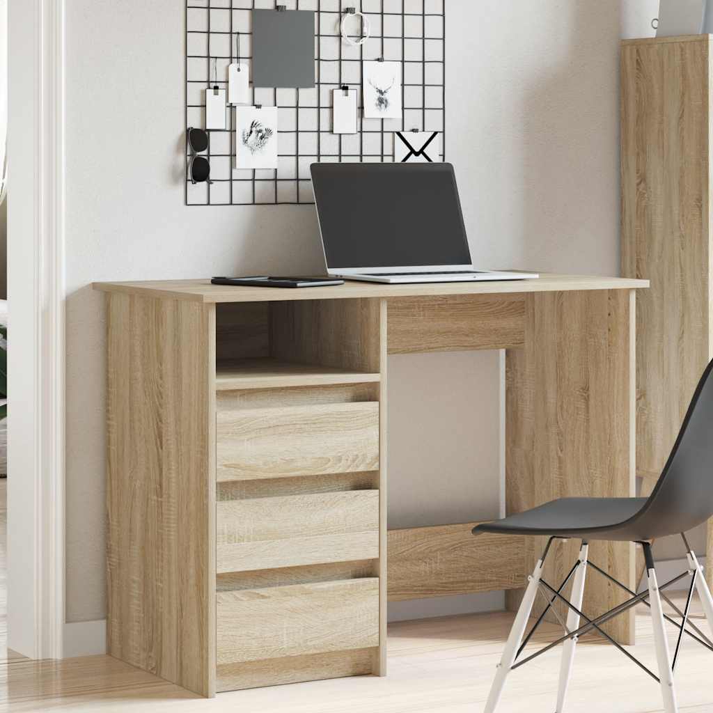 vidaXL Birou, stejar sonoma, 102x50x75 cm, lemn compozit