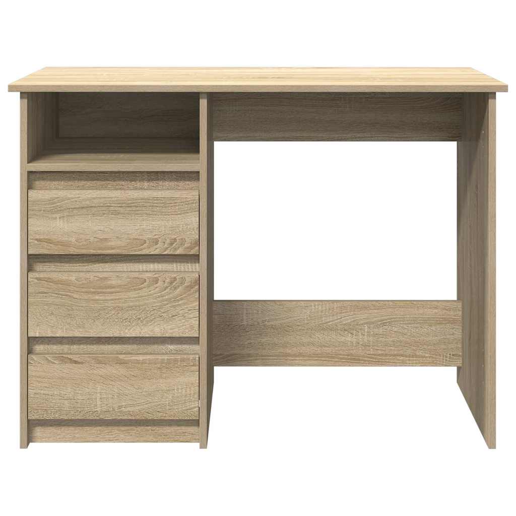 vidaXL Birou, stejar sonoma, 102x50x75 cm, lemn compozit
