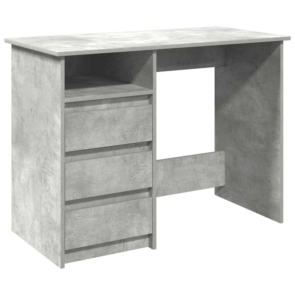 vidaXL Birou, gri beton, 102x50x75 cm, lemn compozit vidaXL Birou, gri beton, 102x50x75 cm, lemn compozit
