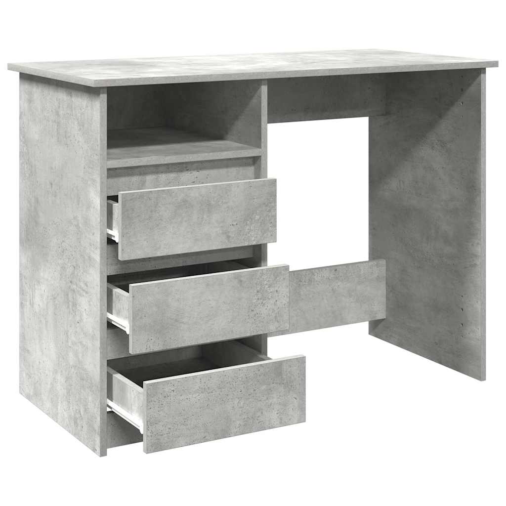 vidaXL Birou, gri beton, 102x50x75 cm, lemn compozit vidaXL Birou, gri beton, 102x50x75 cm, lemn compozit