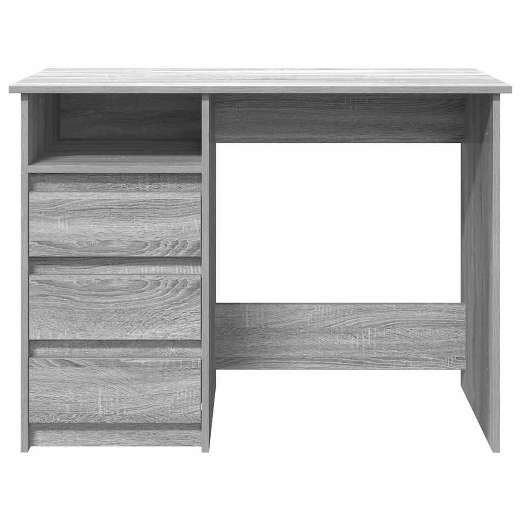 vidaXL Birou, gri sonoma, 102x50x75 cm, lemn compozit