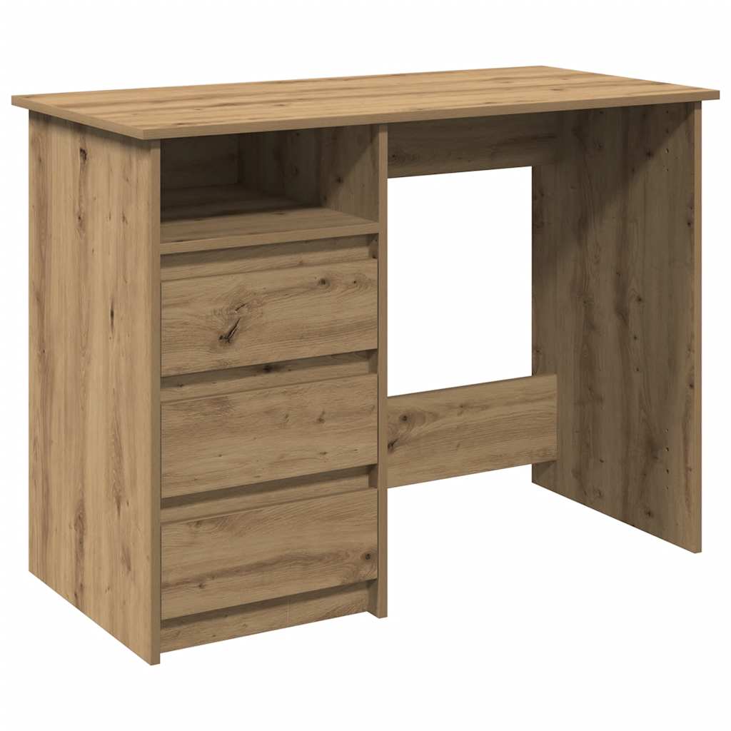 vidaXL Birou, stejar artizanal, 102x50x75 cm, lemn compozit vidaXL Birou, stejar artizanal, 102x50x75 cm, lemn compozit