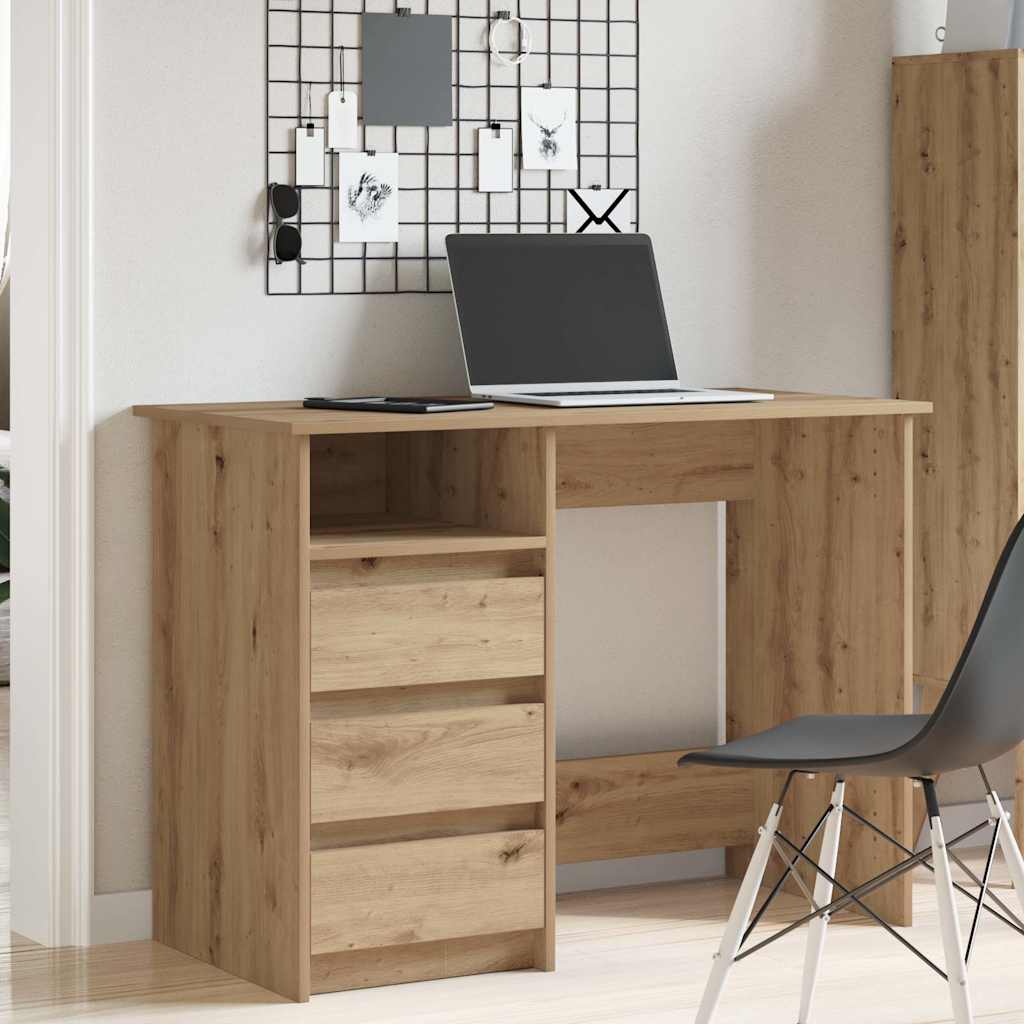 vidaXL Birou, stejar artizanal, 102x50x75 cm, lemn compozit vidaXL Birou, stejar artizanal, 102x50x75 cm, lemn compozit