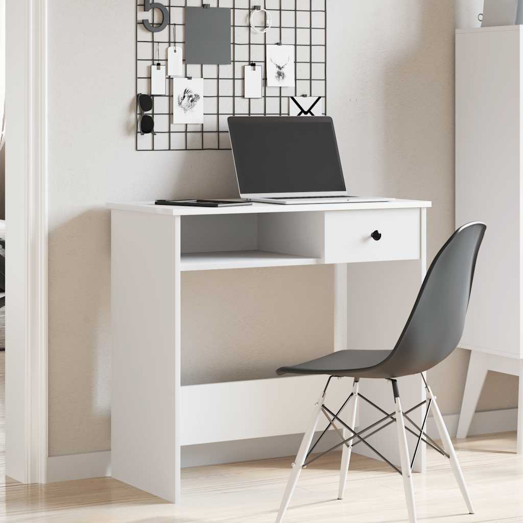 vidaXL Birou, alb, 80 x 40 x 75 cm, PAL