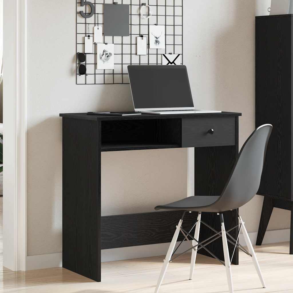 vidaXL Birou, negru, 80 x 40 x 75 cm, PAL