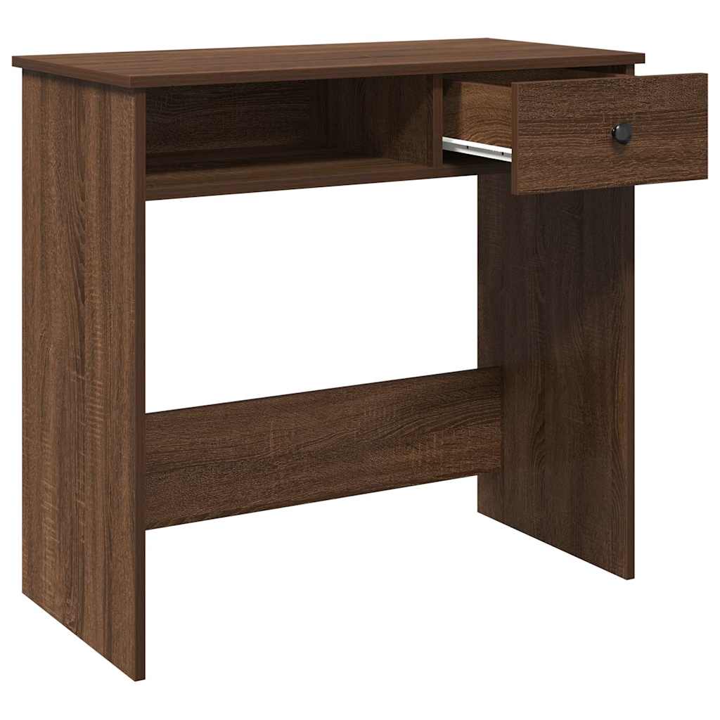 vidaXL Birou Stejar maro 80x40x75 cm Lemn prelucrat