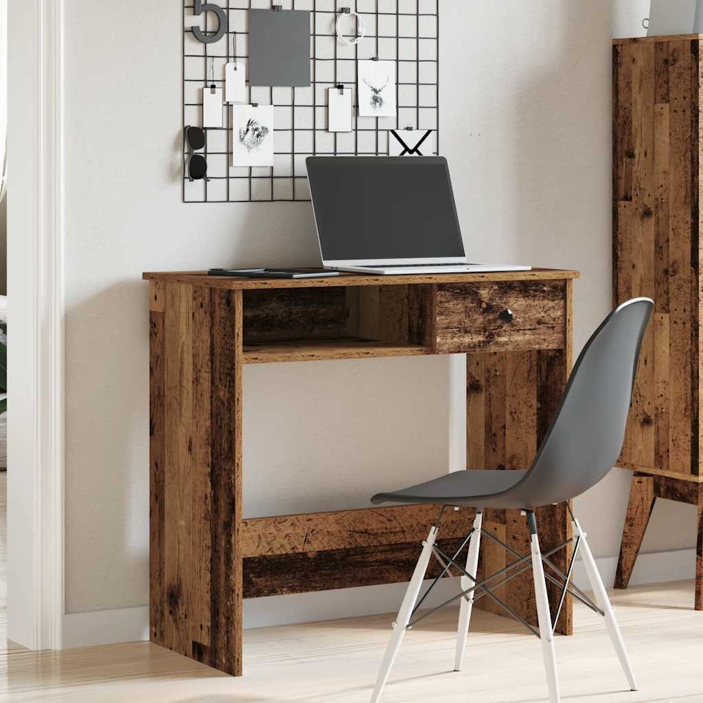 vidaXL Birou, lemn învechit, 80x40x75 cm, lemn prelucrat