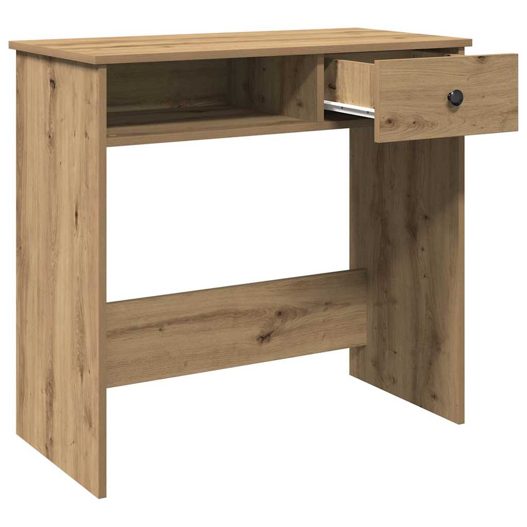 vidaXL Birou, stejar artizanal, 80x40x75 cm, lemn prelucrat