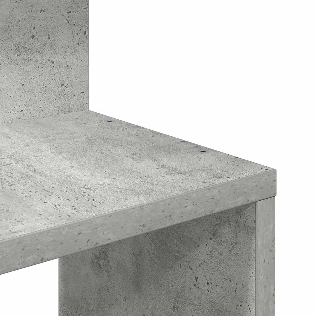 vidaXL Raft de perete pentru colț, gri beton, 32x32x127,5 cm, PAL vidaXL Raft de perete pentru colț, gri beton, 32x32x127,5 cm, PAL