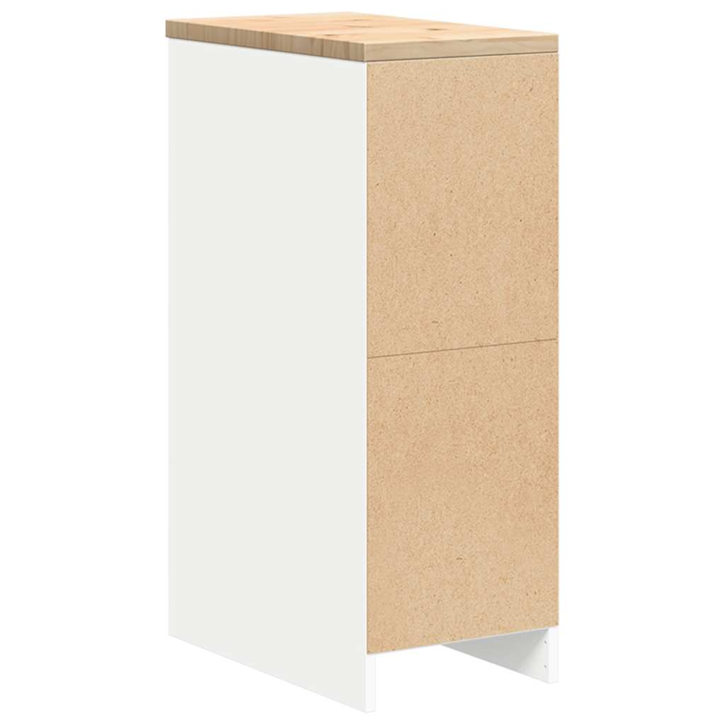 vidaXL Dulap depozitare garaj alb 30x51x85 cm lemn masiv de pin vidaXL Dulap depozitare garaj alb 30x51x85 cm lemn masiv de pin
