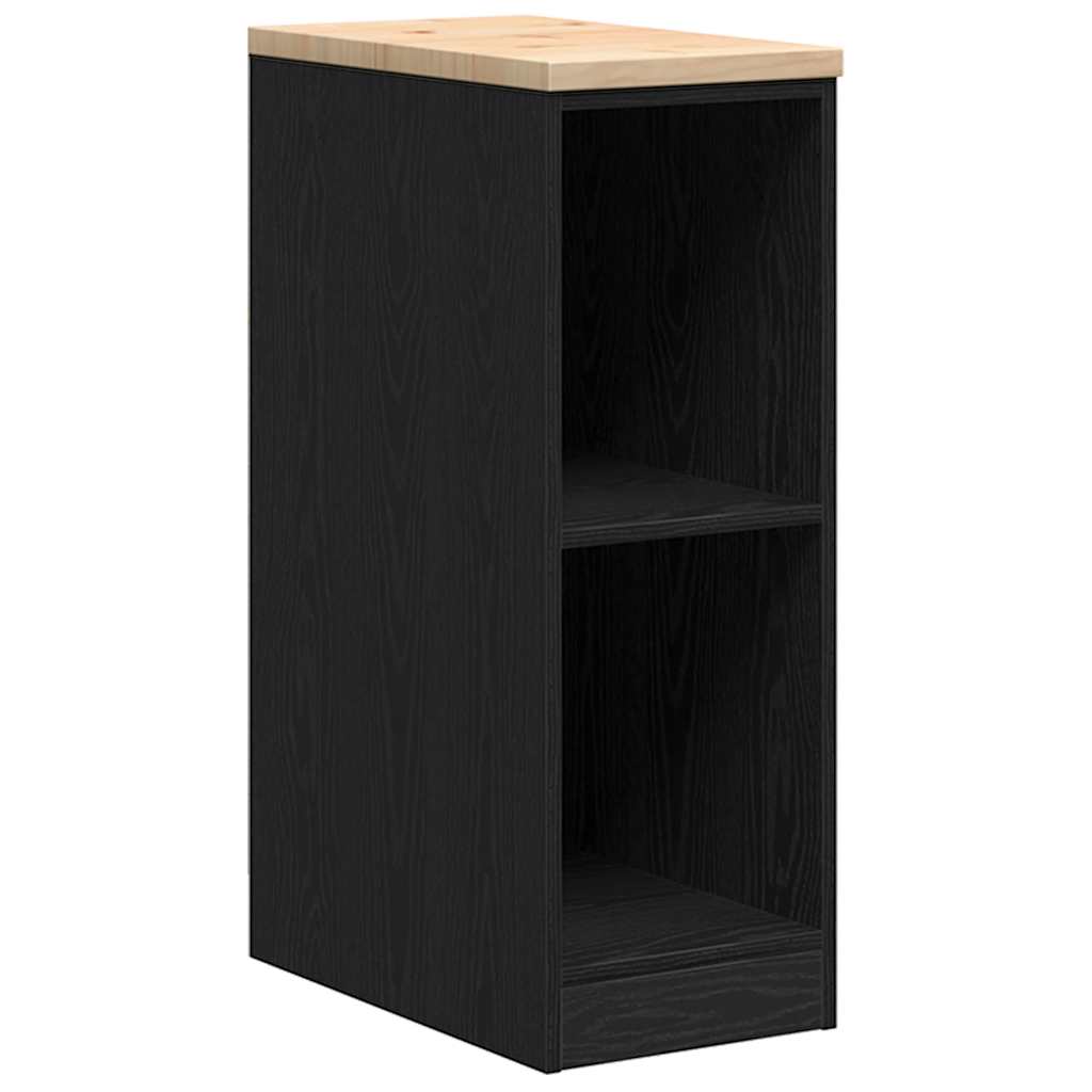 vidaXL Dulap depozitare garaj negru 30x51x85 cm lemn masiv de pin vidaXL Dulap depozitare garaj negru 30x51x85 cm lemn masiv de pin