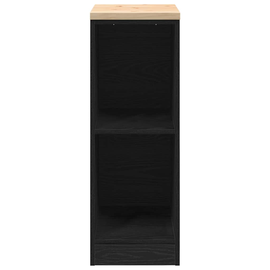 vidaXL Dulap depozitare garaj negru 30x51x85 cm lemn masiv de pin vidaXL Dulap depozitare garaj negru 30x51x85 cm lemn masiv de pin