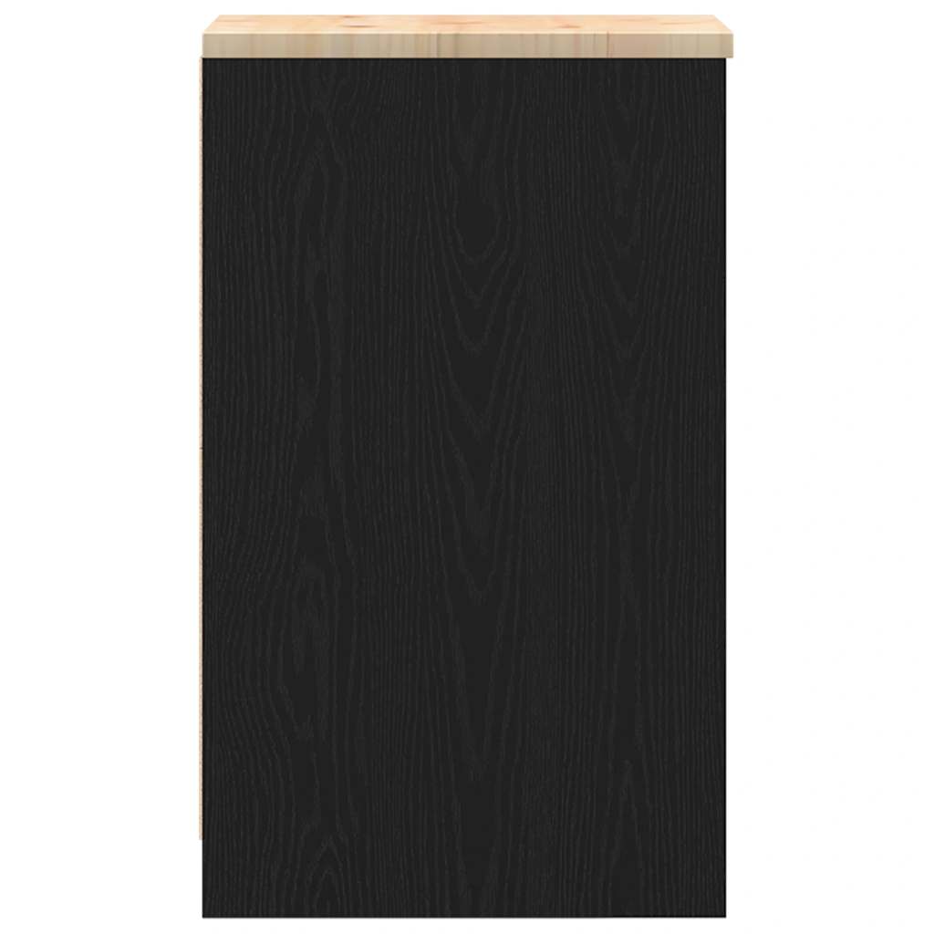 vidaXL Dulap depozitare garaj negru 30x51x85 cm lemn masiv de pin vidaXL Dulap depozitare garaj negru 30x51x85 cm lemn masiv de pin