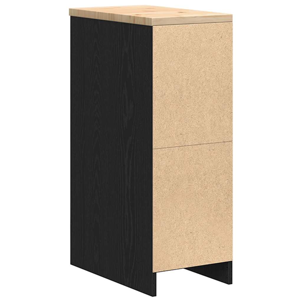vidaXL Dulap depozitare garaj negru 30x51x85 cm lemn masiv de pin vidaXL Dulap depozitare garaj negru 30x51x85 cm lemn masiv de pin