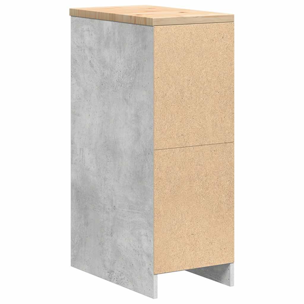 vidaXL Dulap depozitare garaj Beton Gri 30x51x85 cm lemn masiv de pin vidaXL Dulap depozitare garaj Beton Gri 30x51x85 cm lemn masiv de pin