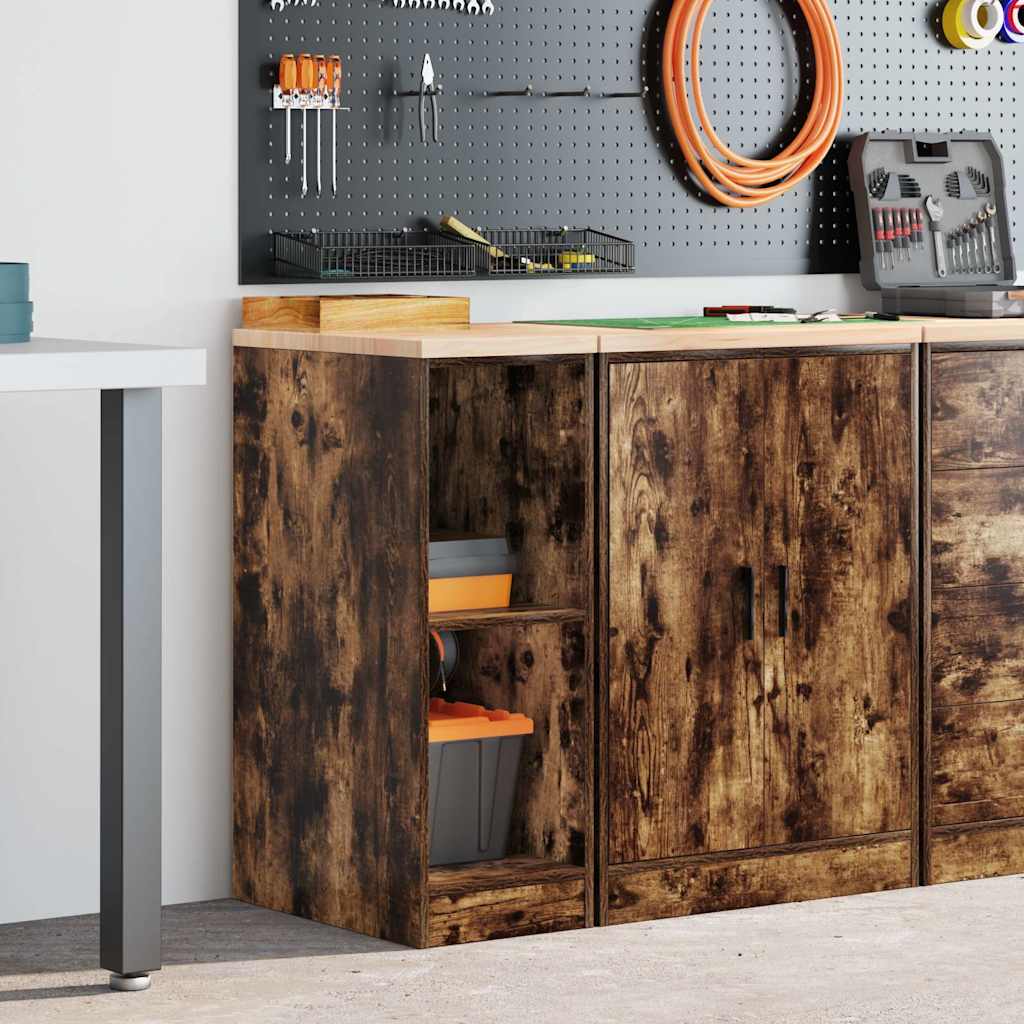 vidaXL Dulap de depozitare pentru garaj stejar afumat 30x51x85 cm vidaXL Dulap de depozitare pentru garaj stejar afumat 30x51x85 cm